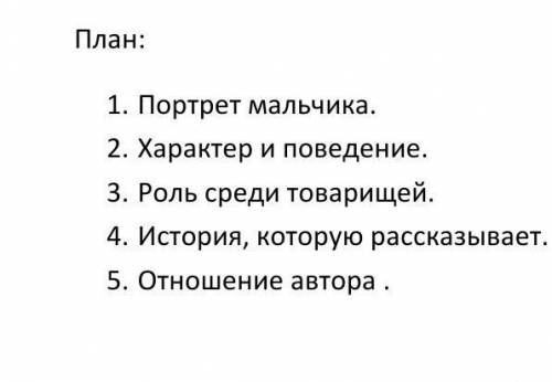 Описаиь мальчиков по рассказу Тургеньева бежин луг по плану