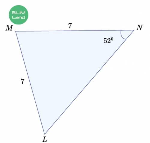 Найди угол MLN. ∠MLN =°.