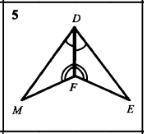. Вопрос № 3 Выберите признак равенства треугольников на рис.2. по двум сторонам и углу между ними п