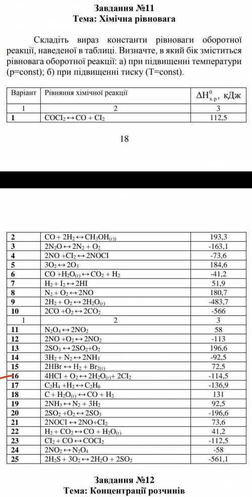 4HCI+O2<->2H2O(г)+2CI2№16