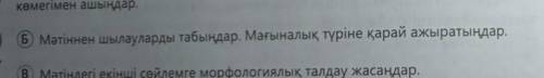 Б) Мәтіннен шылауларды табыңдар. Мағыналық түріне қарай ажыратыңдар.