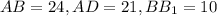 AB=24, AD=21, BB_{1}=10