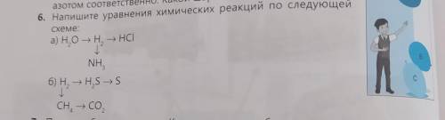 азотом соответственно. Какой шар 6. Напишите уравнения химических реакций по следующей схеме: а) НО-