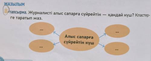 Журналисті алыс сапарға сүйрейтін - қандай күш? кластер- ге таратып жаз.