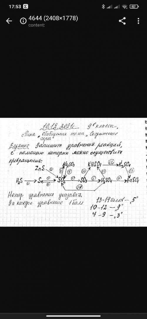 Химия 9 класс Обобщение темы (соединения серы)