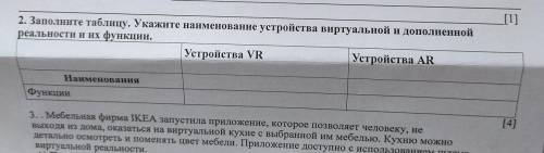 со 2 заданием заполнить таблицу.