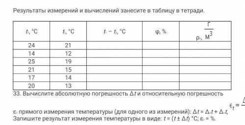 Измерьте температуру t1 воздуха в кабинете (показание сухого термометра). Оберните резервуар термоме