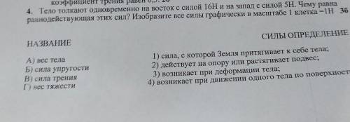 4. Тело толкают одновременно на восток с силой 16H и на запад с силой 5H. Чему равна равнодействующа