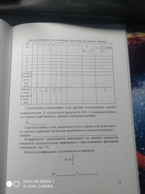 решить задачу по эконометрики