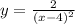 y = \frac{2}{(x - 4 {)}^{2} }