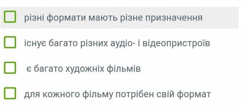 Велику кількість відео- і аудіоформатів розроблено через те, що: