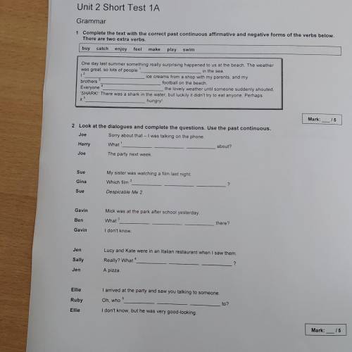 Solutions third edition unit 2 short test 1a