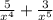 \frac{5}{ {x}^{4} } + \frac{3}{ {x}^{5} }