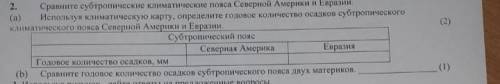 Сравните субтропические климатические пояса Северной Америки и Евразии. (а) Используя климатическую