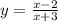 y = \frac{x - 2}{x + 3}