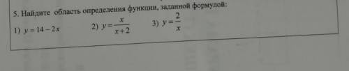 Найдите область определения функции,заданной формулой y=2/x