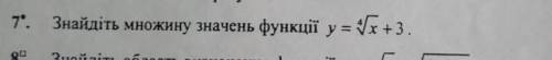 Знайдіть множину значення функції