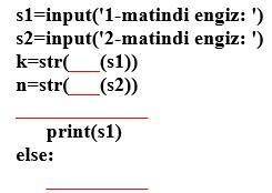 If k>n:if k<n:print(s2)if k>nprint(k)lenprint