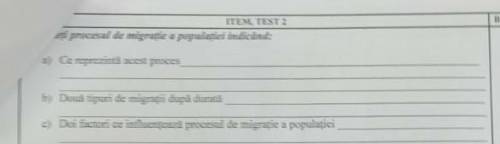 acolo e scris procesul de migratie a populatiei indicindul:a)ce reprezinta acest proces b)doua tipur