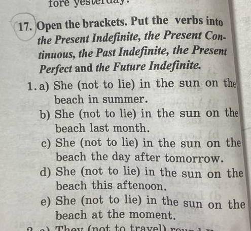 Open the brackets. Put the verbs into the Present Indefinite, the Present Con tinuous, th e Past Ind