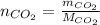 n_{CO_2}=\frac{m_{CO_2}}{M_{CO_2}}