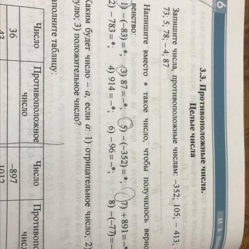 2. Напишите вместо * такое число, чтобы получилось верное ра- венство: 1)-(-83) = *; (3) 87=-*; 5) -