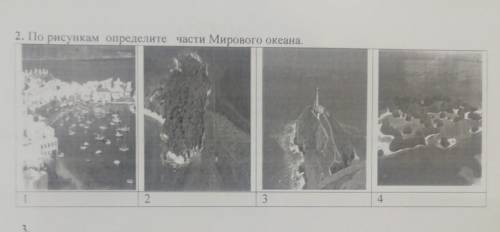 По рисункам определите части Мирового океана