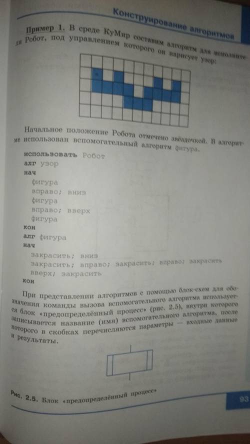 Написать программу по примеру с прикреплённой страницы Основной алгоритм алг. узор Вс алгоритм алг.