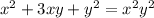 x^2+3xy+y^2=x^2y^2