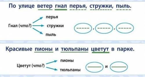 271A. Какие члены предложения называются однород- ными? Что включается в схему однородных членов пре