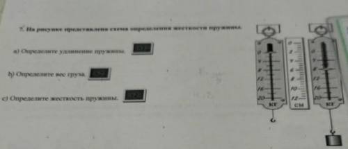 На рисунке предоставлена схема определениятжесткости пружины. Дальше уже видно на фото.СДЕЛАЙТЕ