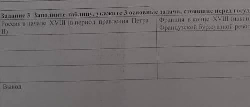 Задание 3 заполните таблицу укажите 3 основных задачи стовшие перед государством