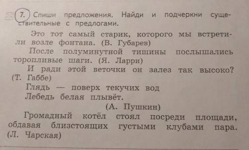 найти существительные с придлогами родной язык