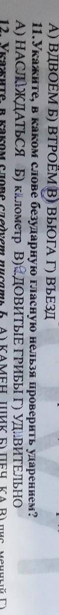 Укажите в каком слове безударную гласную нельзя проверить ударением наслаждаться километр ядовитые г