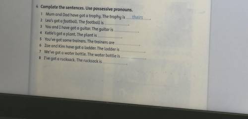 Complete the sentences. Use possessive pronouns :2)Leo's got a football. The football is...