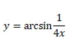 Полное исследование функции и построение графика Хээлп у=arcsin(1/(4x))