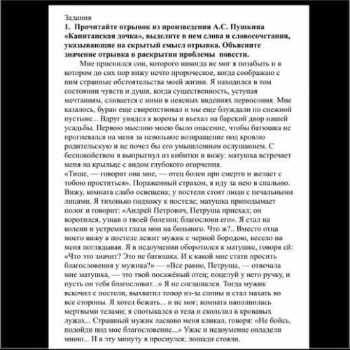 УМОЛЯЮ , НЕ ВЕРНЫЙ ОТВЕТ-ЖАЛОБА Задания 1. Прочитайте отрывок из произведения А.С. Пушкина «Капитанс