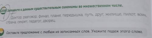 Запишите к данным существительным синонимы во множественном числе /Доктор, разГОВор, Финал, Пламя, п