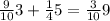 \frac{9}{10} 3 + \frac{1}{4}5 = \frac{3}{10} 9