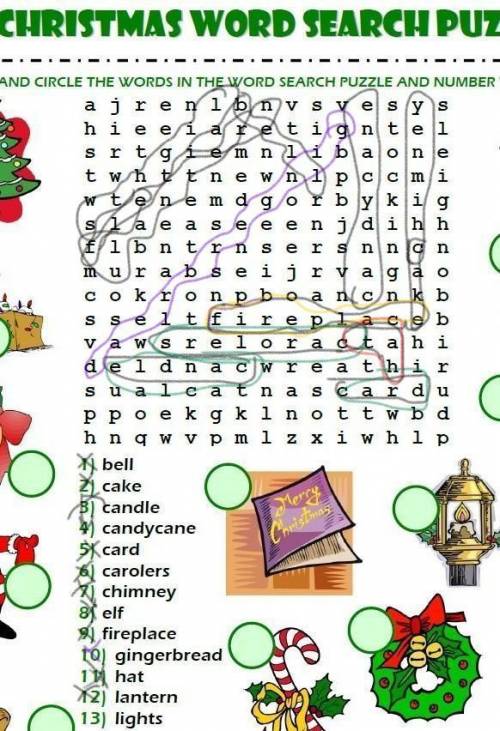 ,голова не доходит до кроссворда!Буду очень благодарна!CHRISTMAS WORD SEARCH PUZZLE