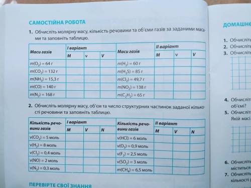 Нужно решить 2 задачи по два варианта,химия 8 клас