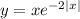 y=xe^{-2|x|}