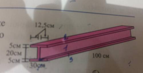 Плотность металла на рисунке равна 7860 кг на метр в кубе. Найдите общую массу металлической балки