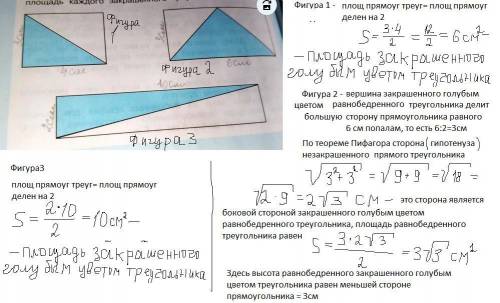 Проведение проходимые измерения и вычисли площадь каждого закрашенного