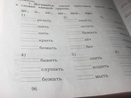 Догадайся какую приставку нужно добавить к словам каждой группы