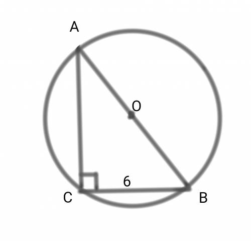 В прямоугольном треугольнике ABC угол C равен 90° BC равен 6 косинус A 3/5. найти радиус окружности