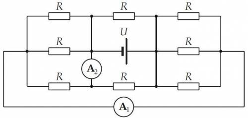 Что показывают амперметры? В электрической цепи, схема которой изображена на рисунке, все элементы и