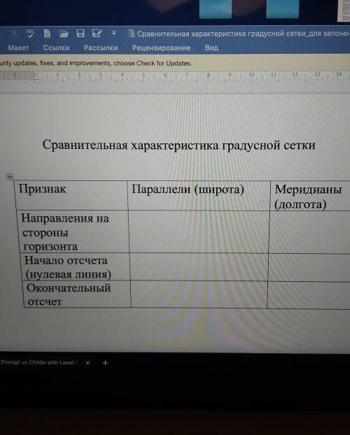 Нужно заполнить эту таблицу. хелп я