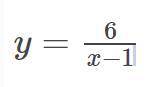 с графиком функций y=6/x-1 нужно с таблицей