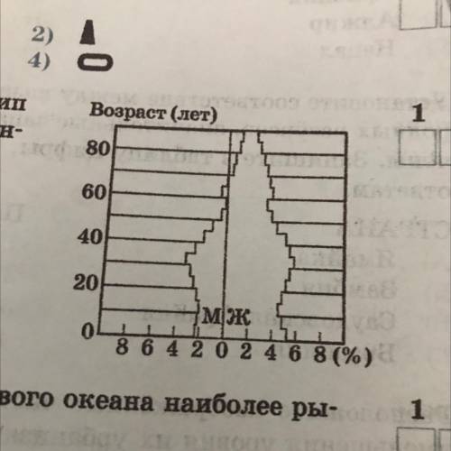 Для какой пары стран характерен тип воспроизводства населения, отображённый на поло-возрастной пирам